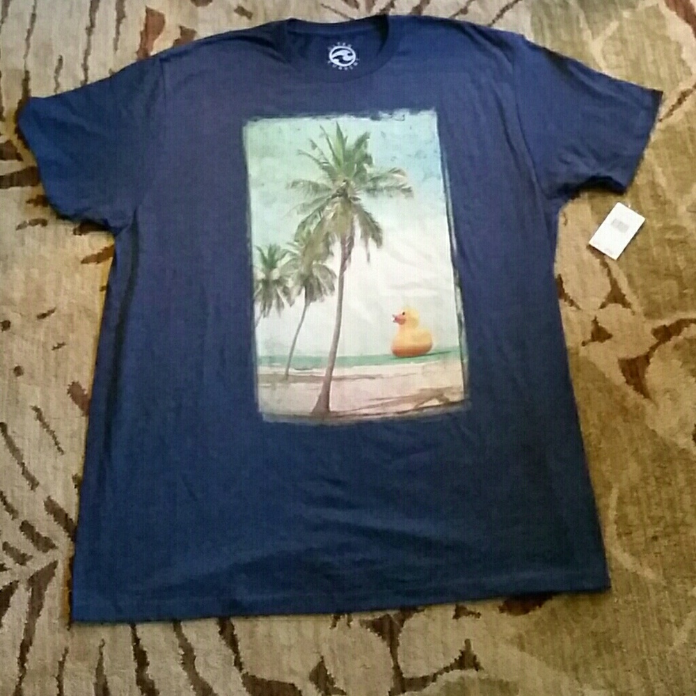 Ocean Current Palm Tree Tee Shirt sz XXL